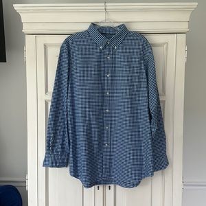 Cremieux Blue Plaid Oxford Medium Long Sleeve Woven Shirt, New With Tag